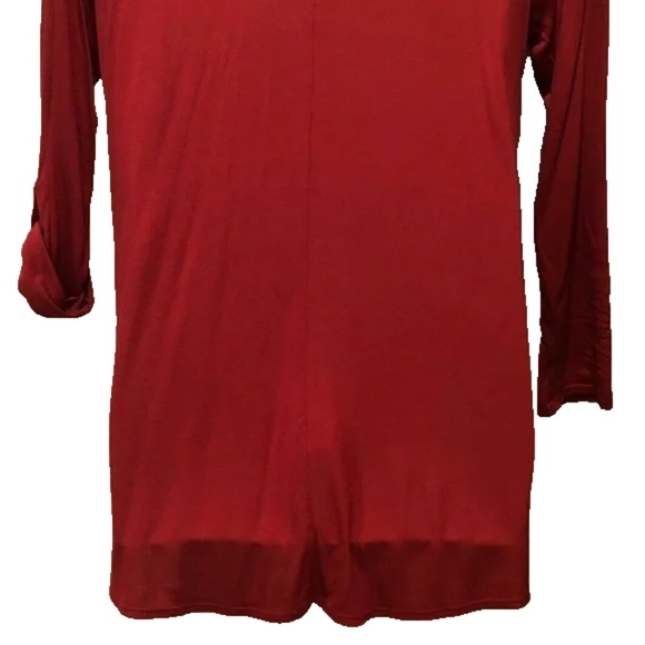 (NWT) Lucky Brand Women's Merlot Burnout Velvet Bib Henley Top Plus Size 1X - Picture 12 of 12